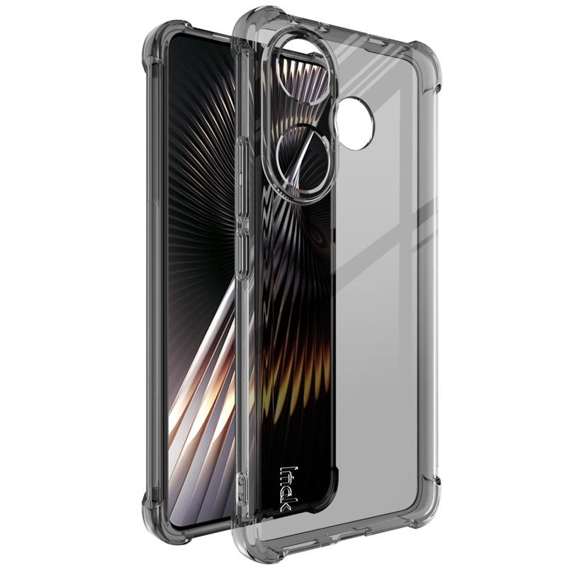 

IMAK For Xiaomi Redmi Turbo 3 5G/Poco F6 5G Clear TPU Case Anti-Drop Airbag Protection Phone Shell Transparent Black