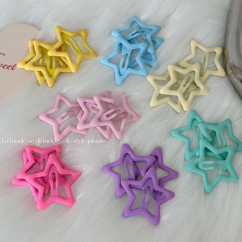 Y2K Süßes Mädchen Stern Haarspange - Hohlbasis, BB-Stil, Neues Haaraccessoire
