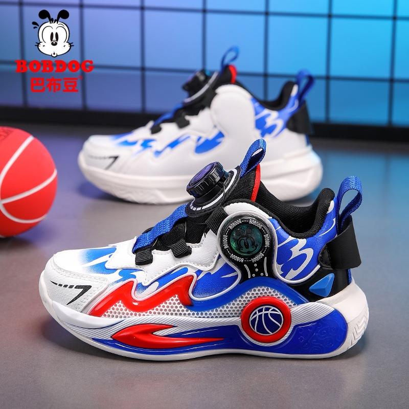 Babu bean boys shoes 2025 new spring children's sports basketball shoes boys red new year natal year shoes