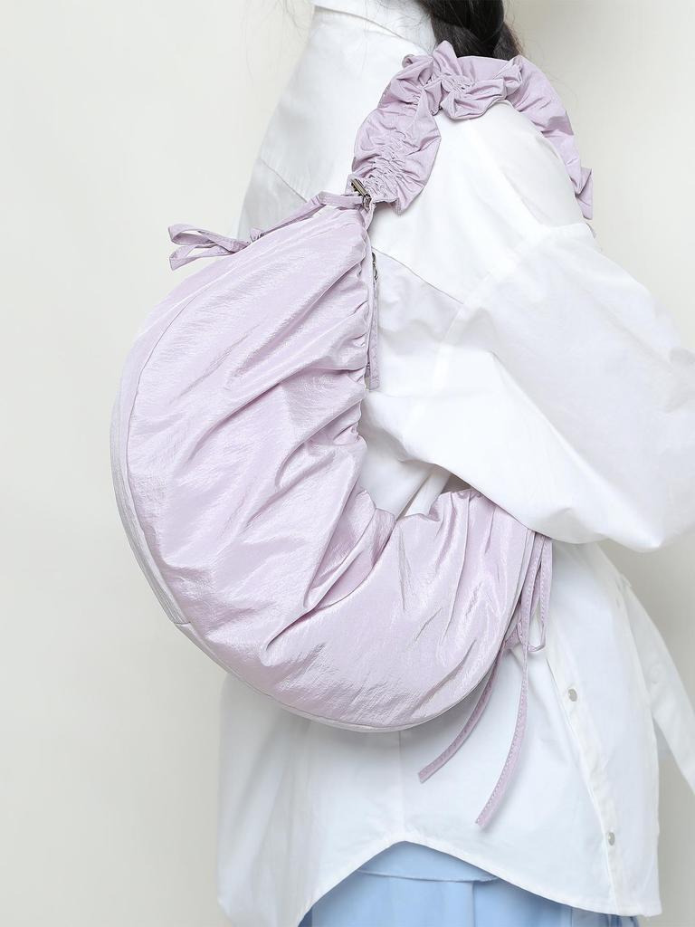 Gefaltete Wolken Koreanische Nischen Crossbody-Tragetasche, Große Kapazität Damen Knödeltasche