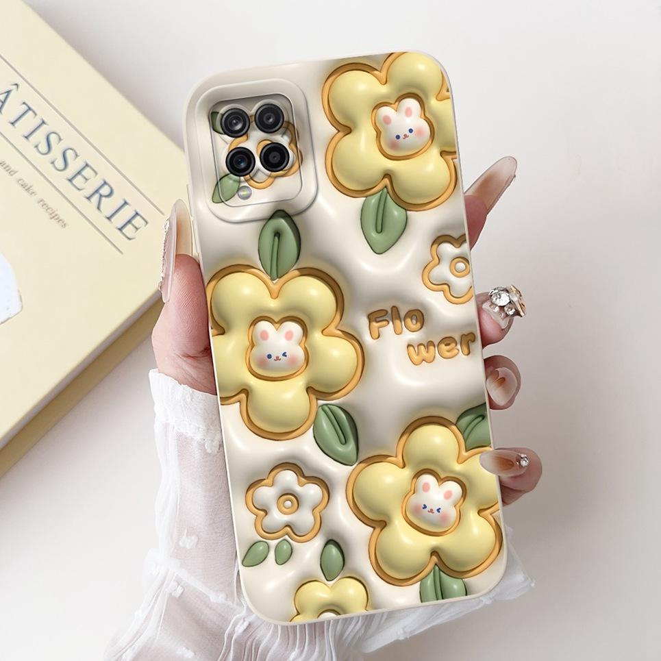 For Samsung Galaxy A22 4G 5G Phone Cases Cover Flower Rabbit Panda Avocado Soft Silicone Protective Bumper Samsung A225F A226B