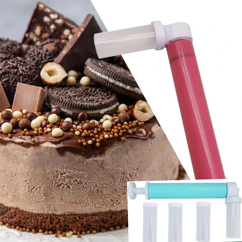 Cake Decorating Pump Kit for Glitter Powder and Airbrush Effects Refillable Containers for Baking Cake Icing and Sugar Sprays