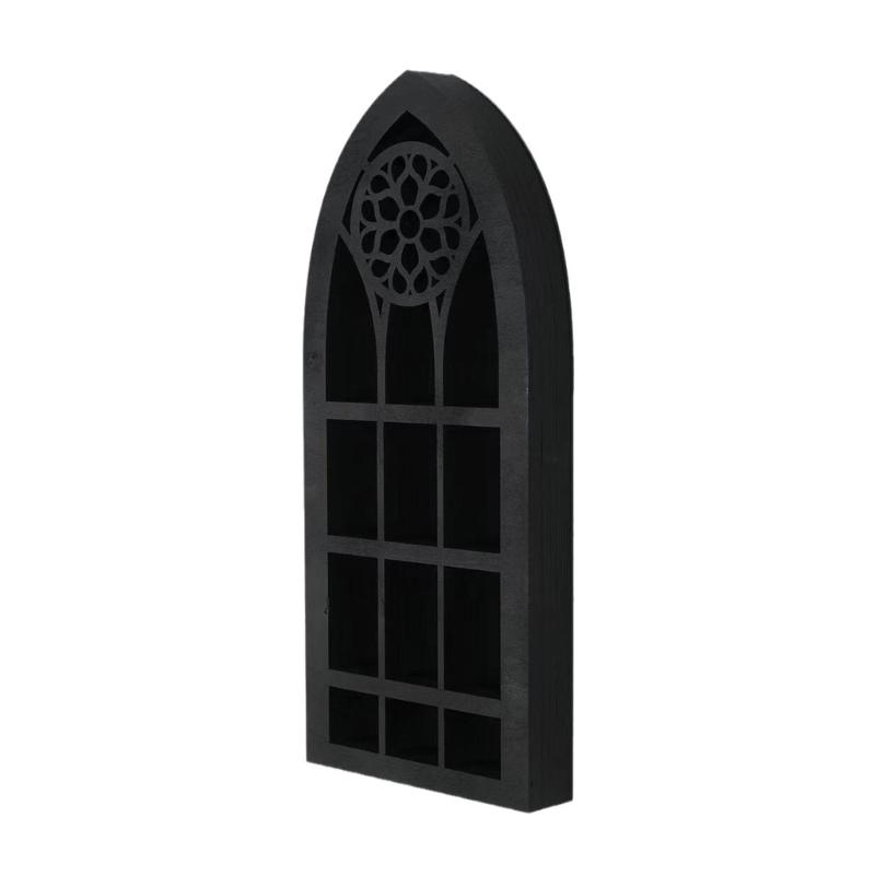 

Halloween Old Church Window Crystal Wall Shelf Crystal Witch Decoration Shelf Home Accessories Decor Shelf For Wall Deco 1