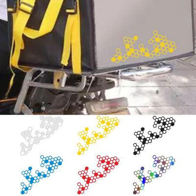 Cool Motorcycle Stickers Hexagonal Modified Motorcycle Decal Decor Honeycomb Design Motorcycle Personality Sticker For Moto