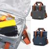Expandable Double Deck Lunch Box Thermal Leak Proof Food Bag with Oversized Cup Pocket and Adjustable Strap