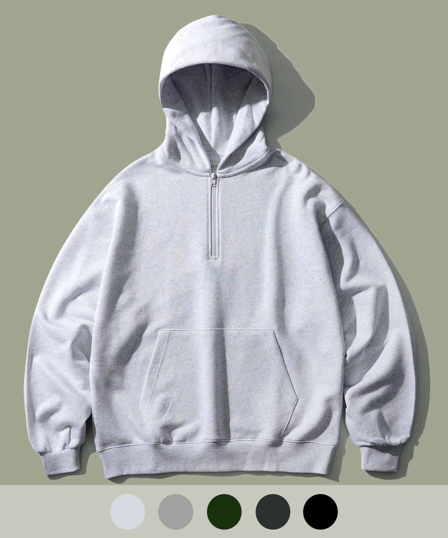 Pepl Flow Minimal Half-Zip Hoodie White Oatmeal Sjhd1427 White Oatmeal/M