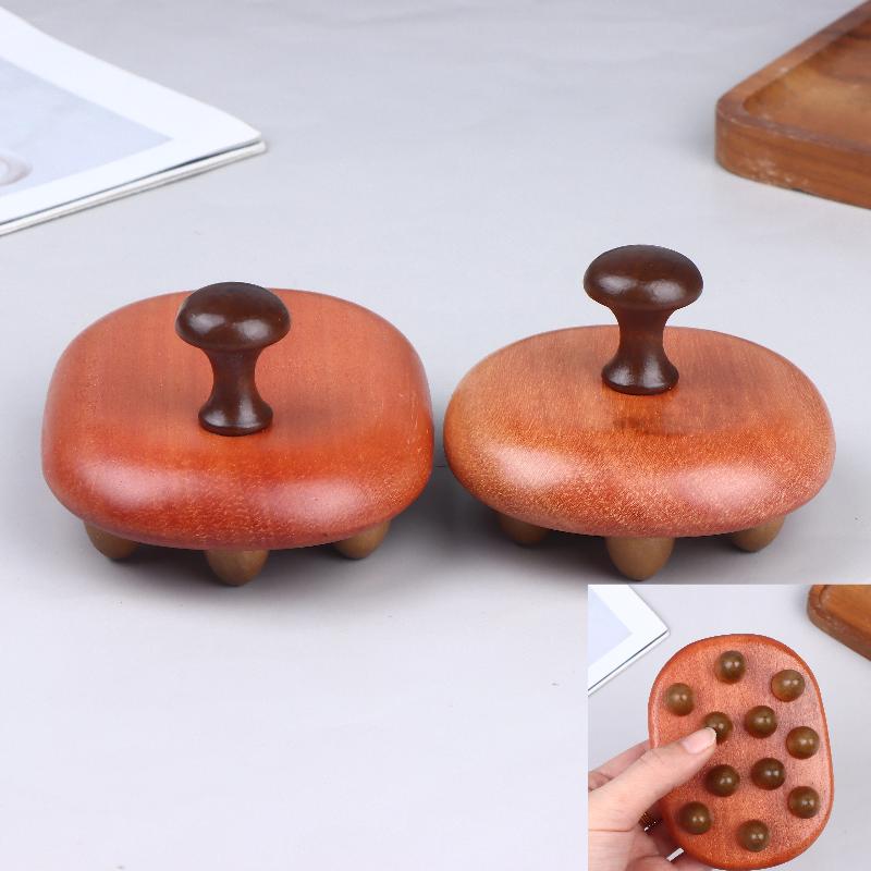 9/12 Bead Sandalwood Meridian Massage Body Anti Cellulite Brush Body Gua Sha Comb Massage Brush Relaxation Home Use Anti-Fatigue