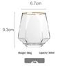 ZISIZ Bunte Diamant-Glas Tasse