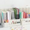 Cute Desktop File Organizer for Students Foldable Book Holder Bookend Shelf for Documents Stationery Pen Holder School Supplies