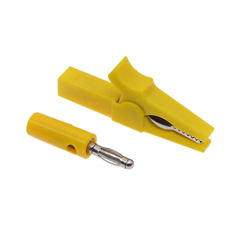 Alligators Clip Banana Plug Test Probes Leads Cable Probes Connectors 4mm Banana Plug Cable Clip Insulated Electric Clip