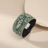 Magnetverschluss Strass Armband Perlen Blumenmuster Charm Armband Damen
