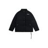 Li Ning Letter Print Lapel Loose Short Down Jacket Men Outerwear Black AYMR541-3