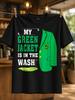 Green Golf Wash Joke Bright Green Blazer Style Illustration Golf Ball And Humorous Bold Lettering Unisex All Tshirt