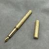 Handmade Brass Hammer Patterned Fountain Pen Metal Schmidt EF F Nib Ink Pen Office School Writing Gift Stationery