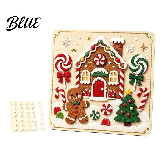 Christmas Stocking Fillers DIY Felt Craft Kit Santa Snowman Sticker Art Gnome Tree Displays Wreath Peel And Stick Kit for Teens Holiday Party