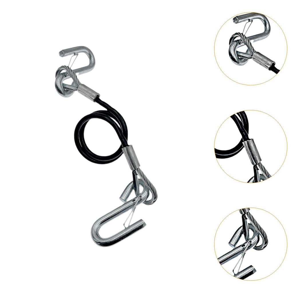 Tow Strap with Hook Towing Strap Recovery Rope Heavy Duty Extension Trailer Rope AntiSlip Auto Accessory Trailer Safety Cable