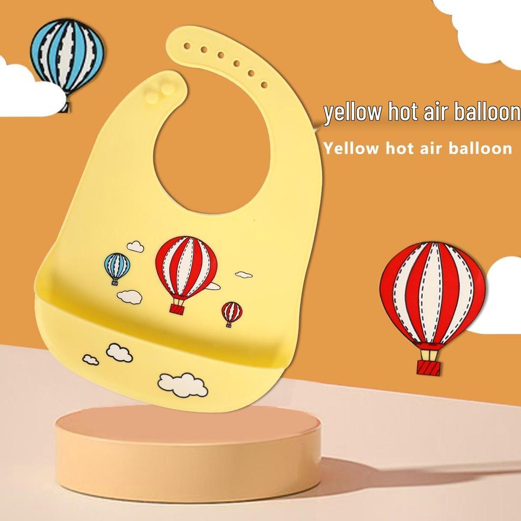 Waterproof Silicone Baby Bib - Large, Wash-Free, Drool & Meal Bib for Newborns and Children