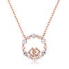 Dieuamour Silver 925 Label Fleur Diamond Necklace