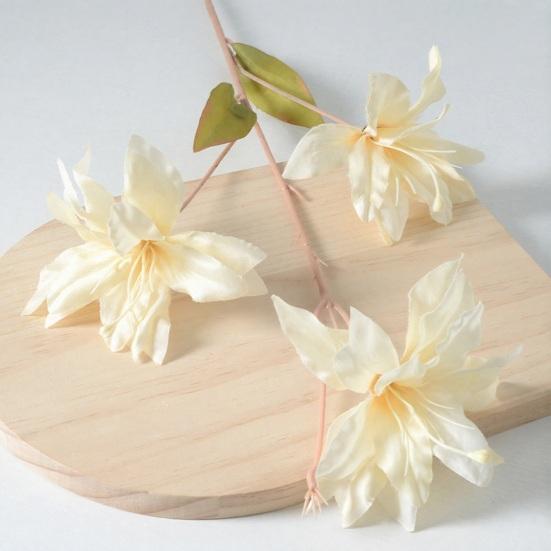 3 Heads Artifical Lily Flowers Full Blooms Fake Real Touch Flower Bouquets for Wedding Party Decor Home Table Centerpiece