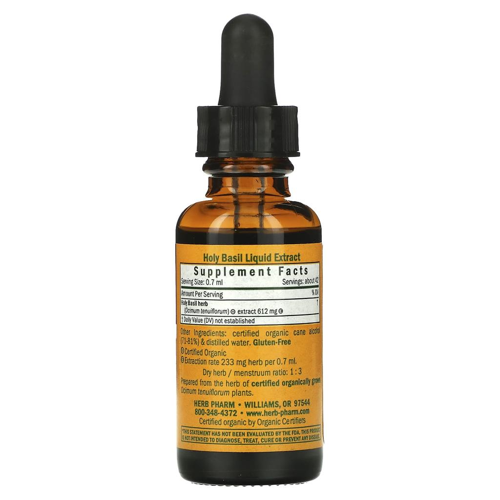 Holy Basil, 30 mL (1 Fl Oz) (612 Mg per serving)