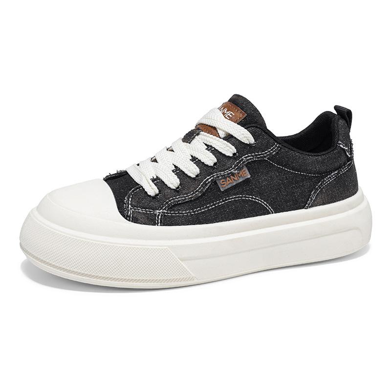 Soft washed denim shoes student sports canvas trendy shoes casual skateboard shoes 22 spring new