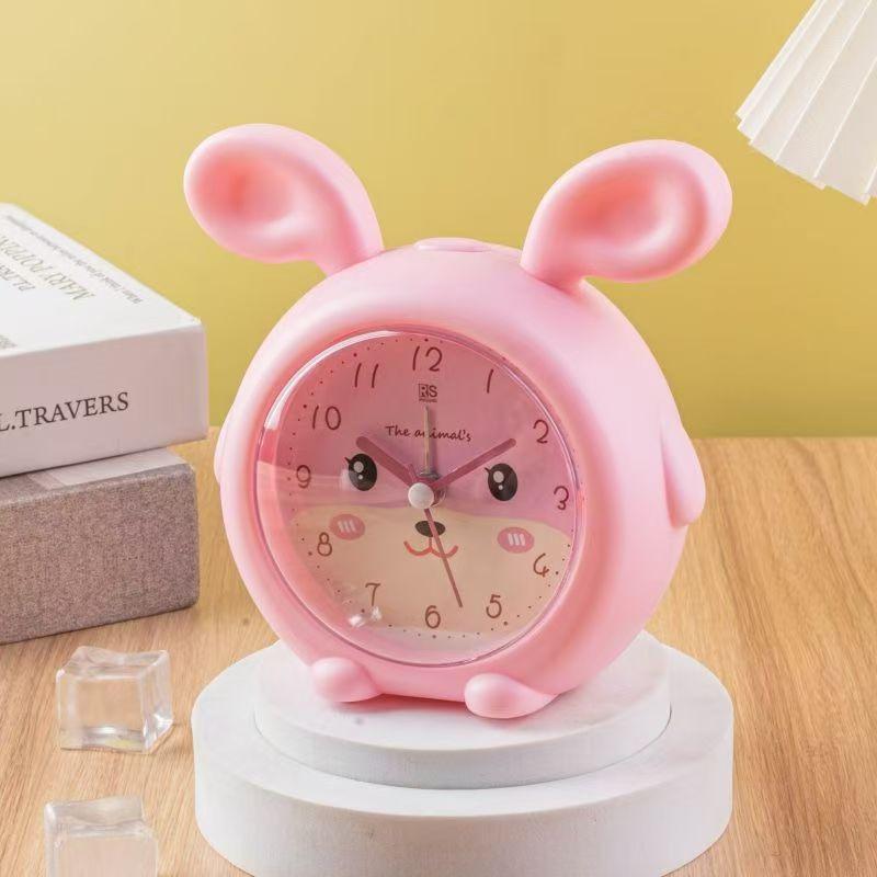 Student Small Alarm Clock Lazy Wake Up Music Multifunctional Children's Animal Clock Bedroom Silent Fashion Cute Seat Clock