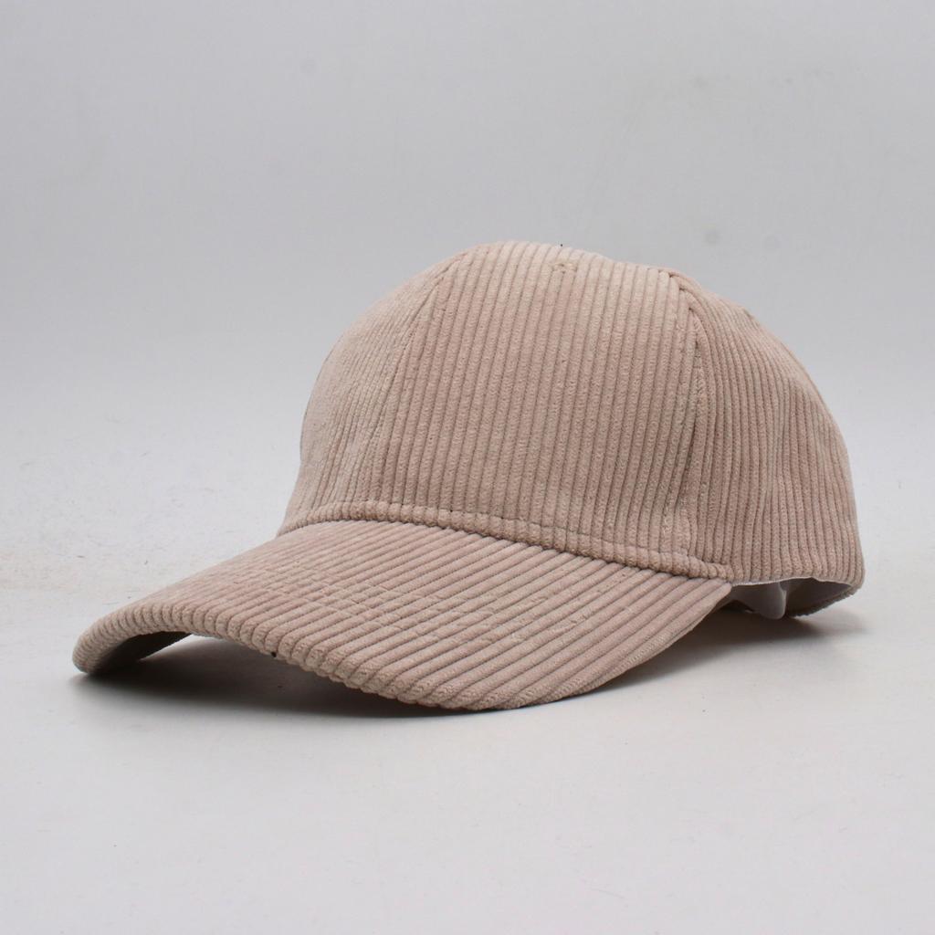 Corduroy Baseball Cap Simple Solid Color Versatile Trendy Warm Strip Peaked Cap Men And Women