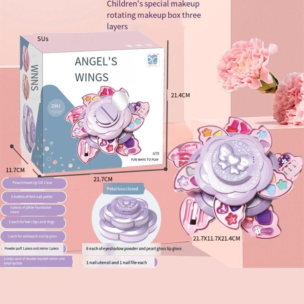 

Губная помада Зеркало для макияжа Вечеринка Лак для ногтей Игрушка для притворства Детский набор инструментов для макияжа Косметические наборы Красота large-3 layer