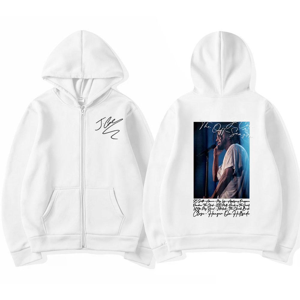 Music Album Printed Zipper Sweatshirt Men's and Women's Wool Zipper Hoodie Men's Hip Hop Street Style Hoodie Coat