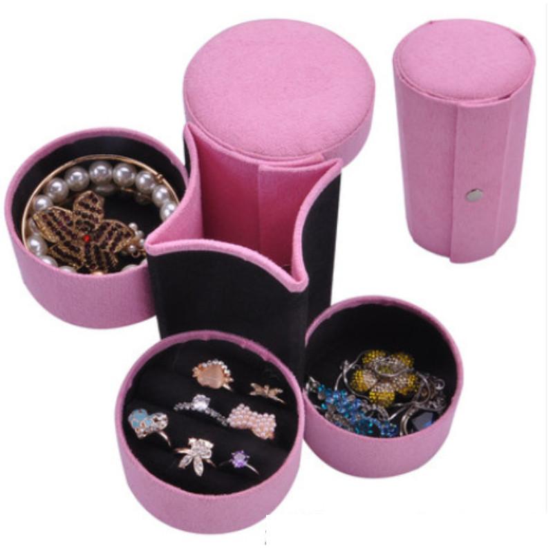 Portable Jewelry Display Box Organizer With High Quality Velvet For Travel Enthusiasts