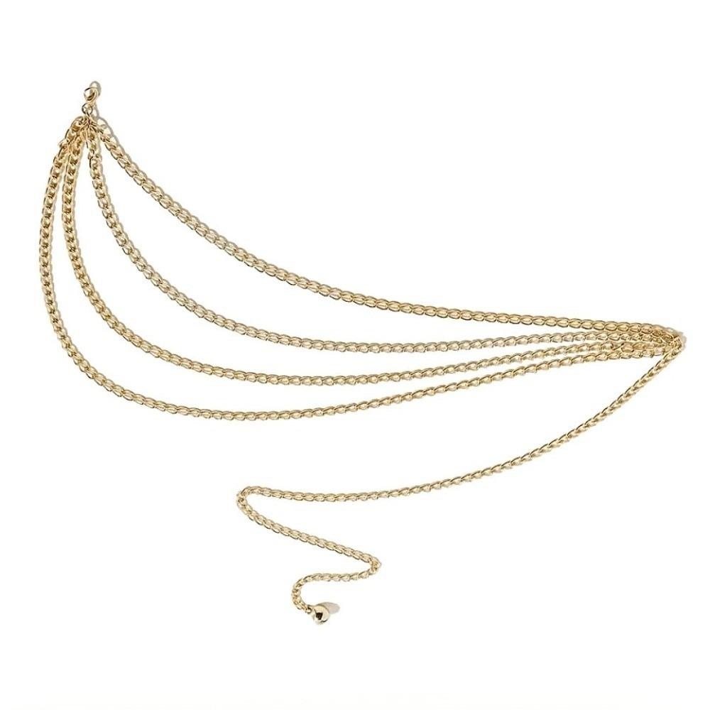 Multi layer Tassle Waist Chain Vintage Hip Hop Waist Chain Trendy Jeans Chain Belt  for Women