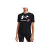 Under Armour Fun Large Logo Print Pocket Training Loose Comfortable Short Sleeve T-Shirt Women T-Shirts Black 1366115-001