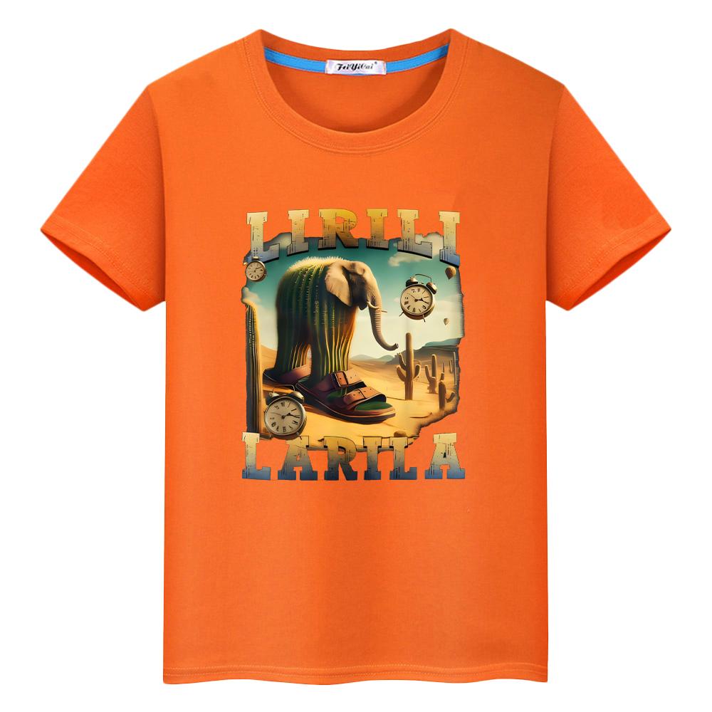 Italian Brainrot print  100%Cotton cartoon t shirt for kids boy 10years Tees Short  Anime Tops kids clothes girls y2k one piece