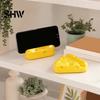 Novelty Cheese Shape Stand 3D Printed Phone Holder, Cute Desktop Stand, Compact Smartphone Portable Cell Holder Stable Dock for Home Office