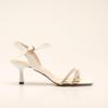 Klassische Damenschuhe mit Absatz in White Stone