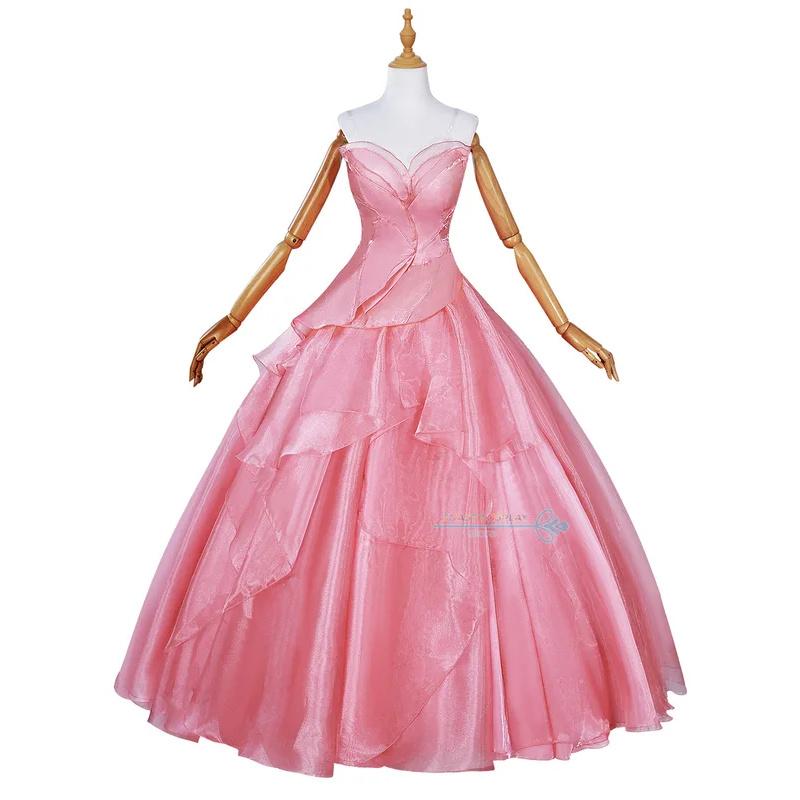 Kostium Cosplay Wicked Glinda Strój Wicked Elphaba Kobiety Różowa Sukienka Elphaba Halloween Karnawał Party Stroje Garnitur Mundur