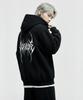 Eightvolume Ev Metal Logo 3-Ply Terry Oversized Zip-Up Hoodie (Black)