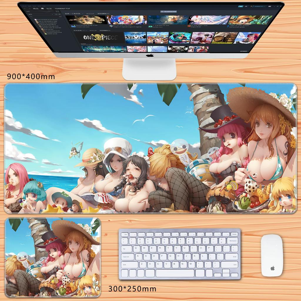 Oversized Chłopcy Anime Roronoa Zoro Dwuwymiarowy Duży Rozmiar Podkładka pod Klawiaturę do Gier Biurowa Podkładka pod Mysz Wysoka Rozdzielczość Anime ONE PIECE Skórzana Podkładka pod Mysz