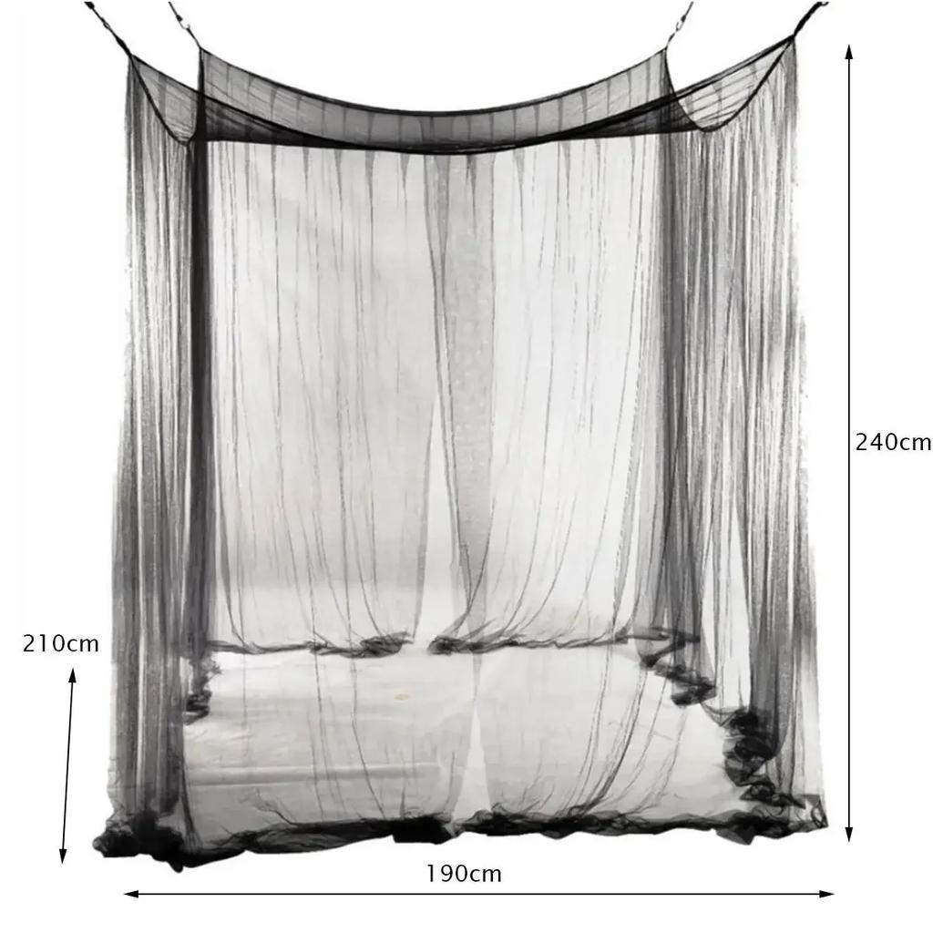 Sexy Mosquito Net Palace Four Door King/Queen Double Size Home Single  Bed Prevent Insect Outdoor Square Grace White Canopy Net