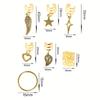 70/35pc Alloy Braid Hair Ring Dreadlock Loc Hair Jewelry Golden Braiding Cuffs Charms for Braids Hippie Hair Styling Accessories