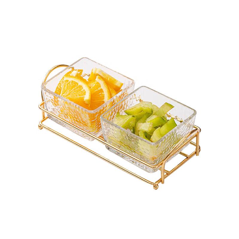 

Huihuang Glass Divided Serving Platter with Lid