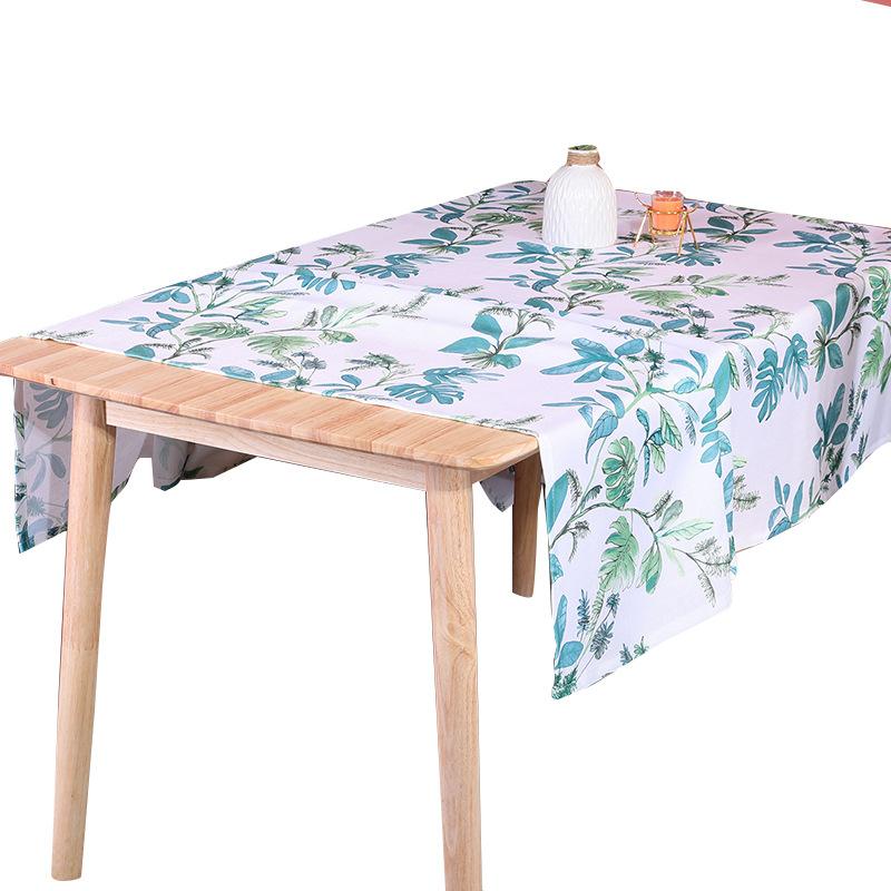 Small Fresh Tablecloth Plant Flower Tablecloth Household Rectangular Cotton And Linen Table Cloth Cover Cloth