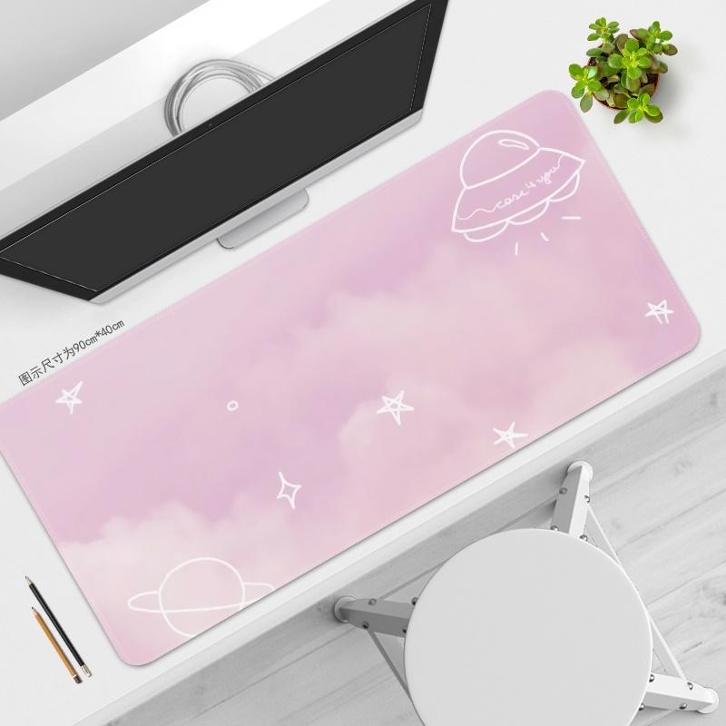 Pink Mouse Pad HD Printing Large Seaming Waterproof Mouse Pad Antislip Gaming Mouse Pad