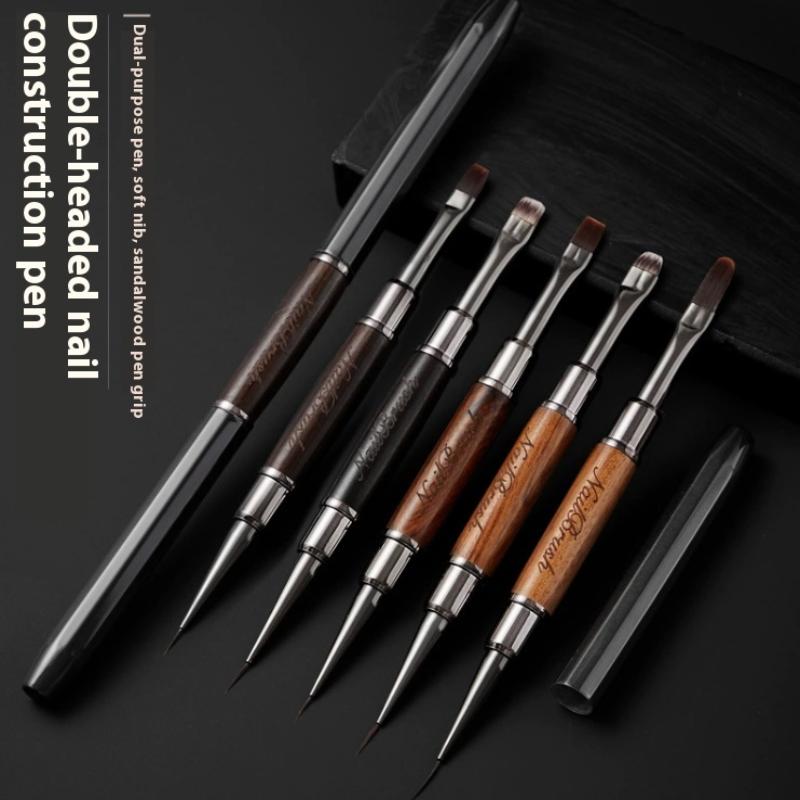 Sandalwood Line Nail Art Pen Double Headed Brush Nail Construction Pen High Quality Paintings Pen Nail Tools