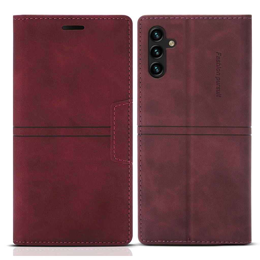 Für Samsung Galaxy A35 5G Handyhülle Magnetische Auto-Close-Up Flip Stand Brieftasche Lederhülle