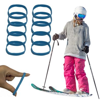 30 Adet Kayak Fren Tutucuları Kauçuk Kayak Bağlama Fren Tutucu Bantları Snowboard Fren Kayışları