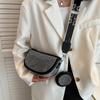 Small Rhinestone Crossbody Bags Hobo Handbags for Women, Multipurpose Soft Shoulder Bag with Coin Purse 2pcs/set