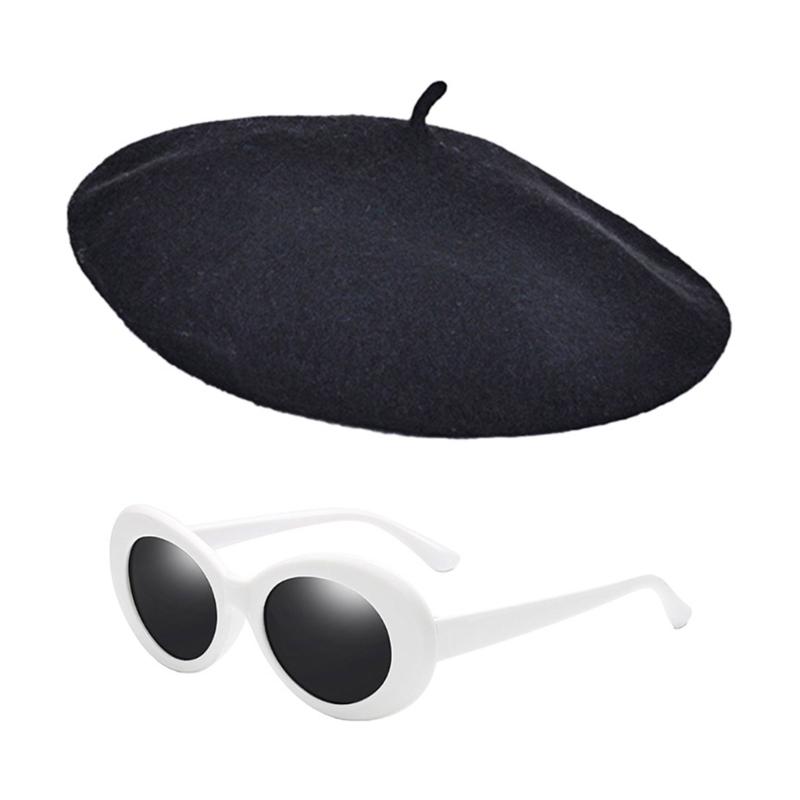 Womens 1950s Costume Accessories 1950s Grease Scarf Headband Eyeglasses Earring Set 1950s 80s Rave Party Decorations