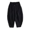 DIMANAF Summer Plus Size Women Casual Wide Leg Pants High Waist Basic Elastic Black Pants Stripe Loose Vintage Harem Pants