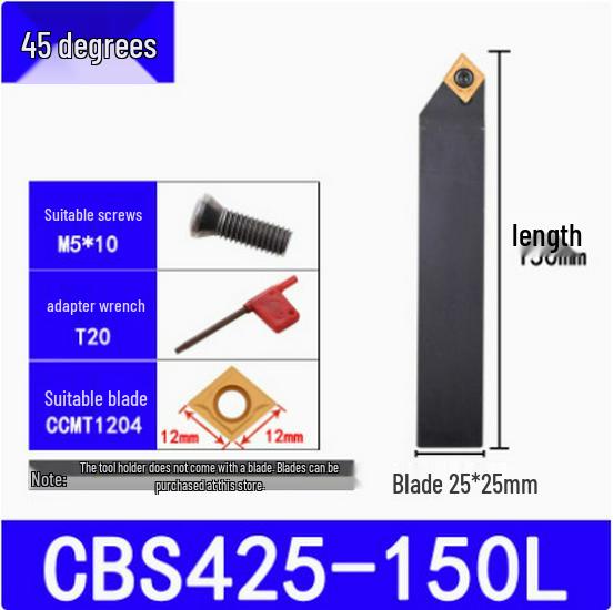 45°/90° Rough Boring Bar Holder with Replaceable Head & CBS/BSB Cutter
